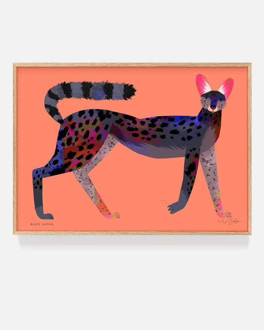 Black Serval | Art Print