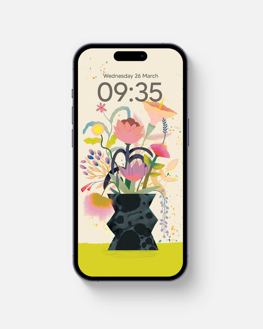 Flower Bunch Cream | Device Wallpaper