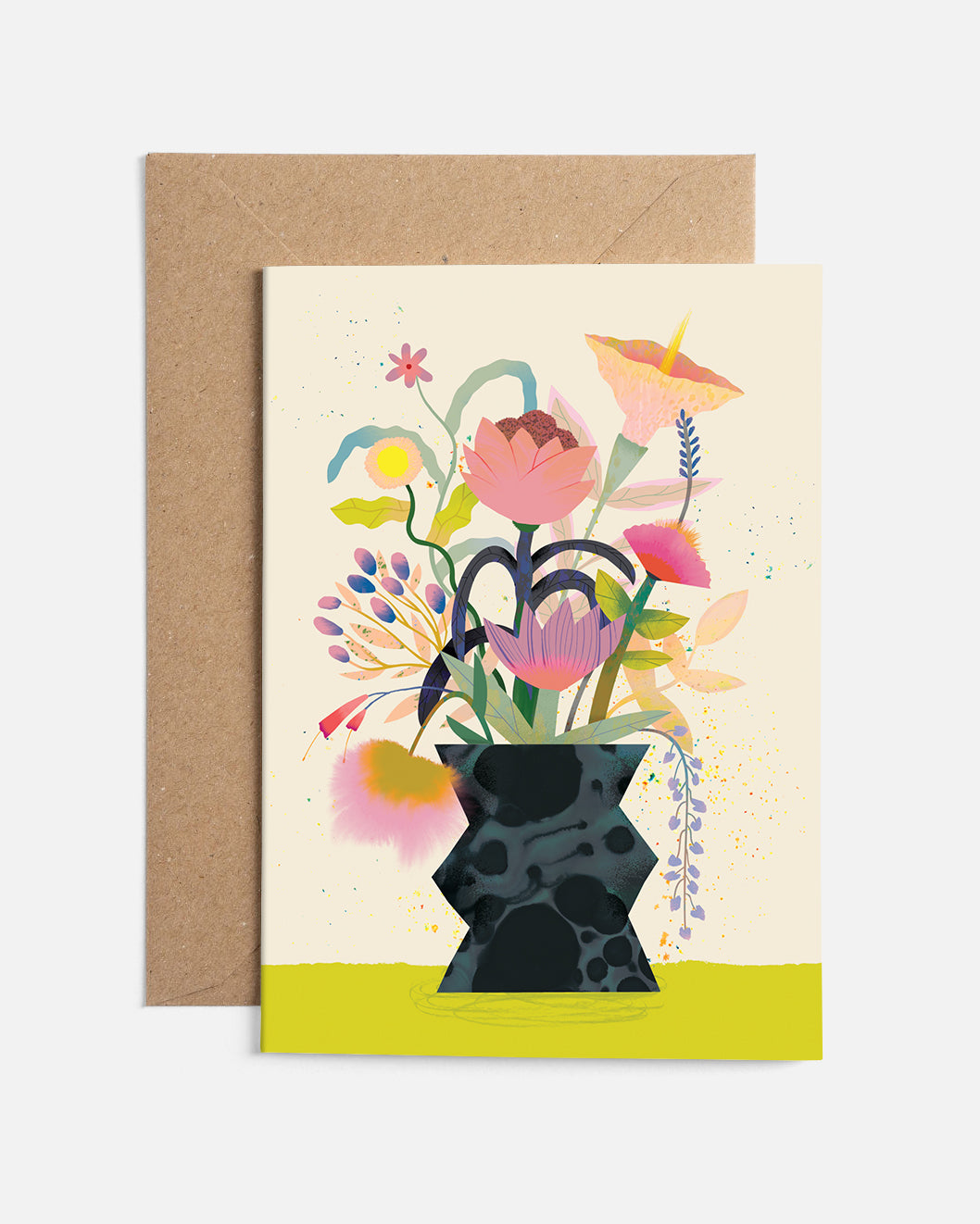 Flower Bunch Cream | Card