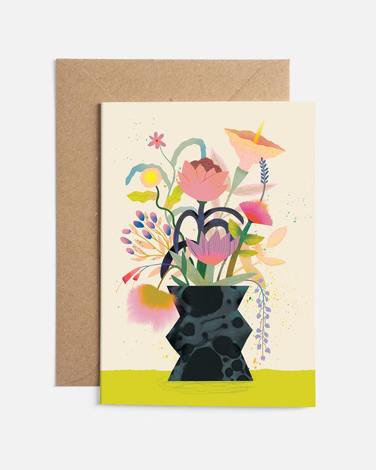 Flower Bunch Cream | Card