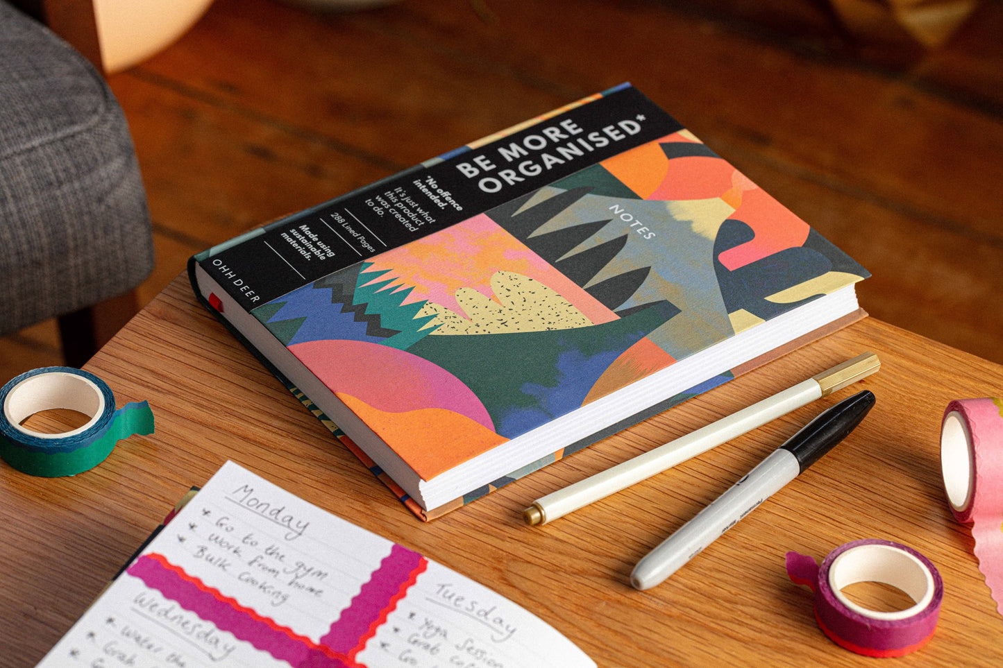 Volcanic Abstract Linen Notebook