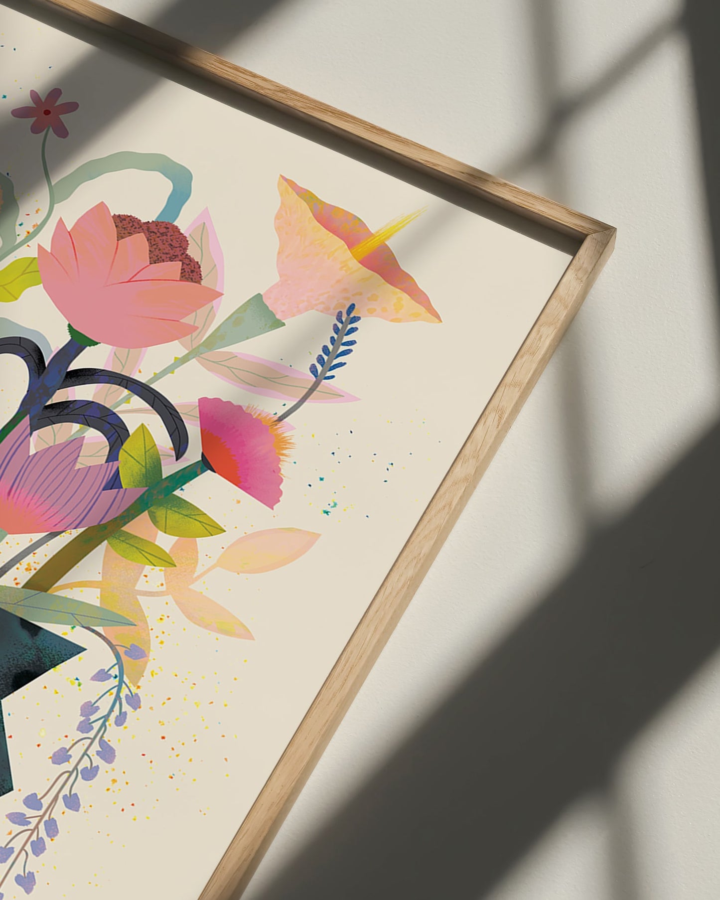 Flower Bunch Cream | Art Print