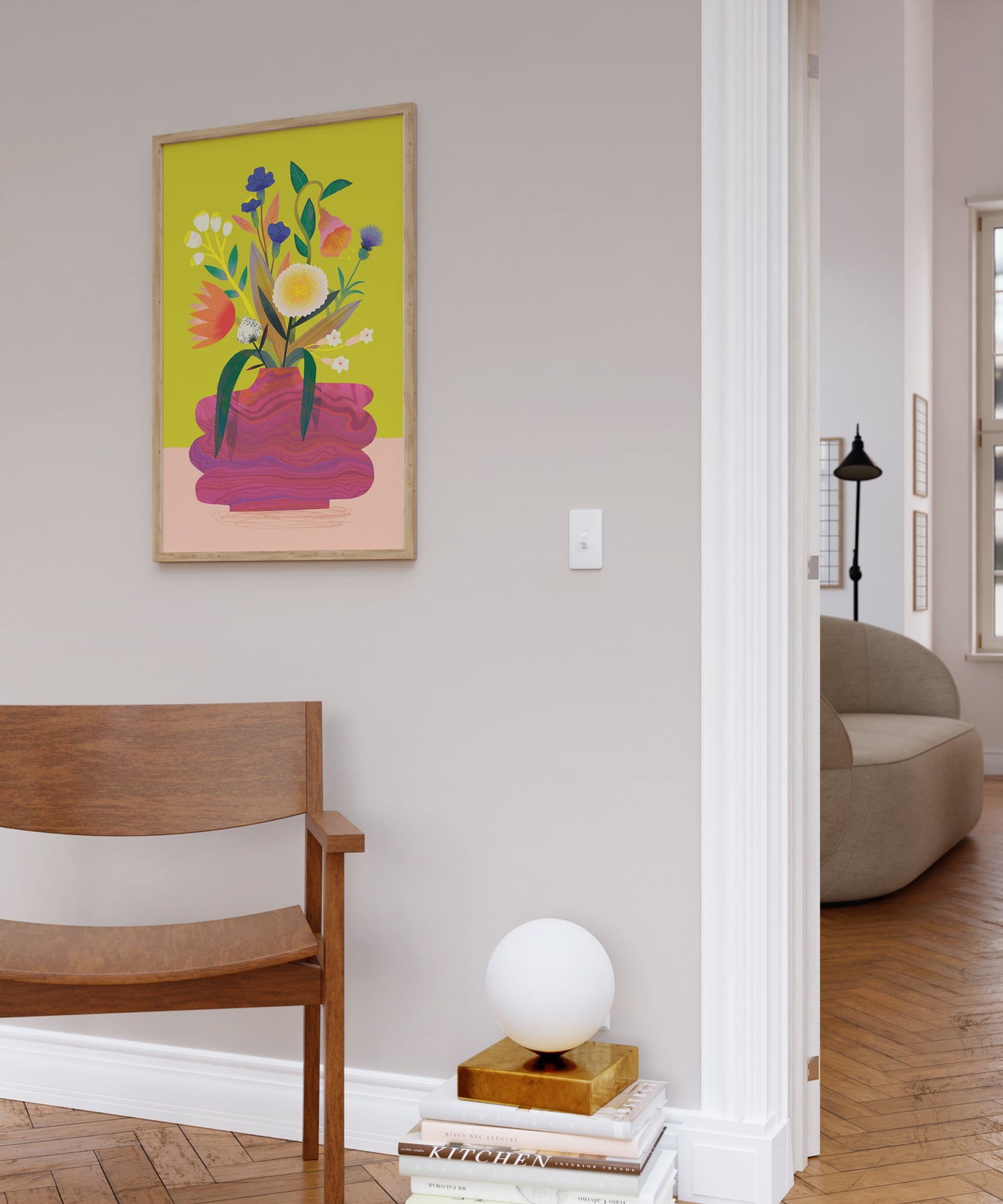 Flower Bunch Lime | Art Print