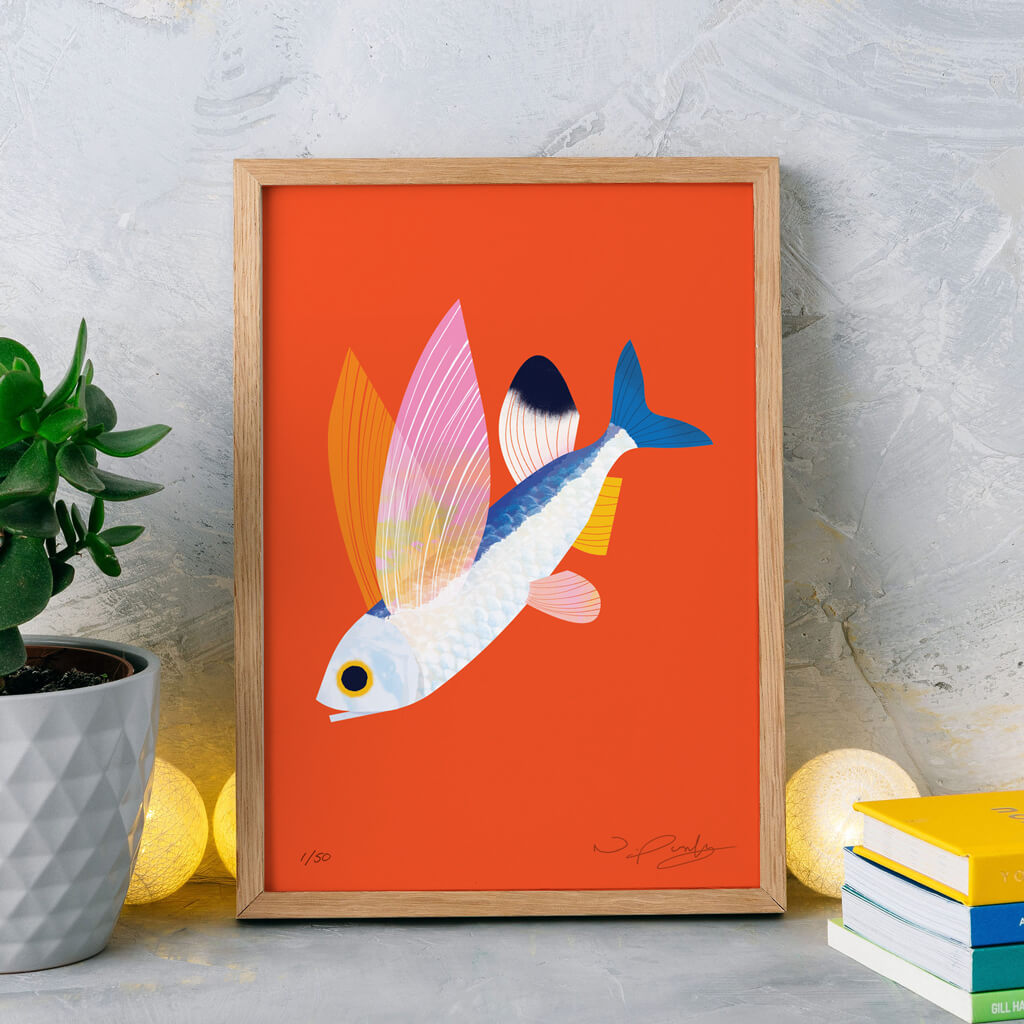 Flying Fish | A4 Art Print