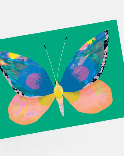 Butterfly Green | XL Postcard