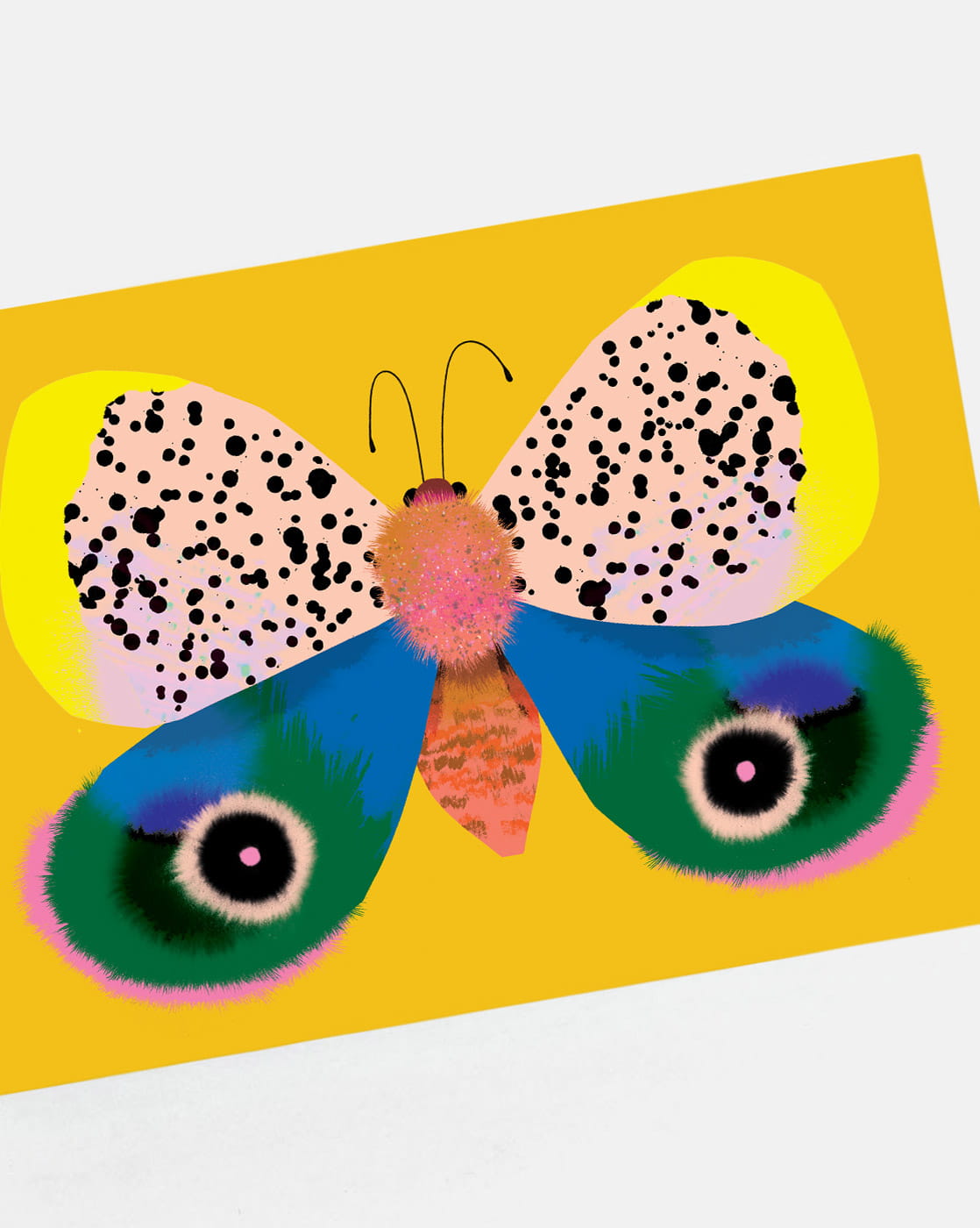 Butterfly Yellow | XL Postcard