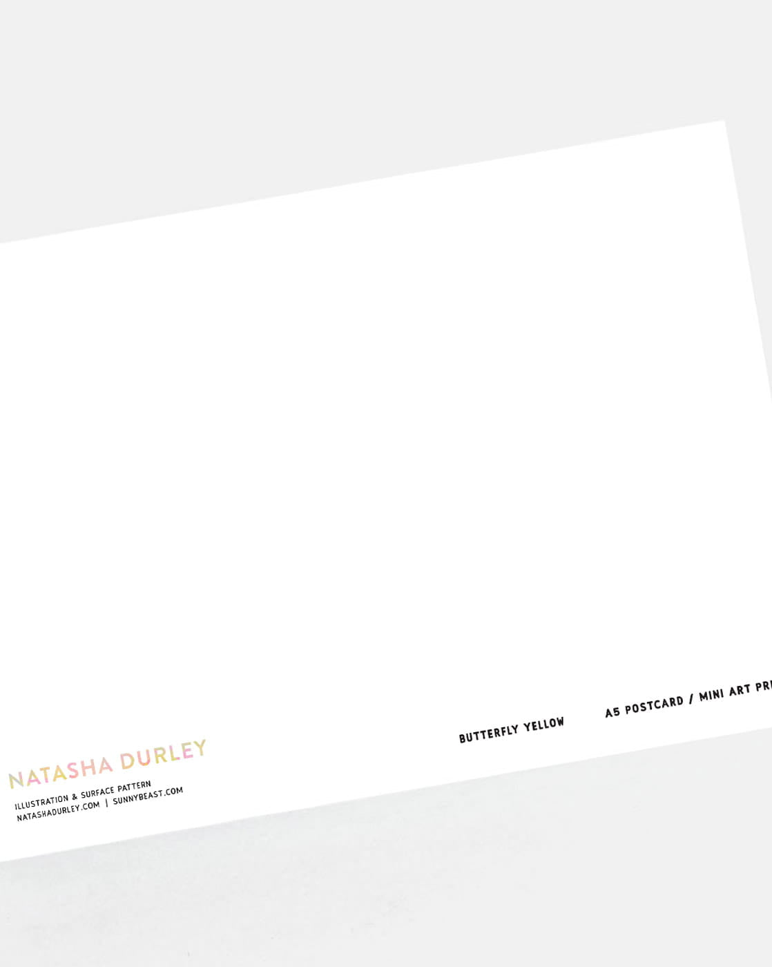 Butterfly Yellow | XL Postcard