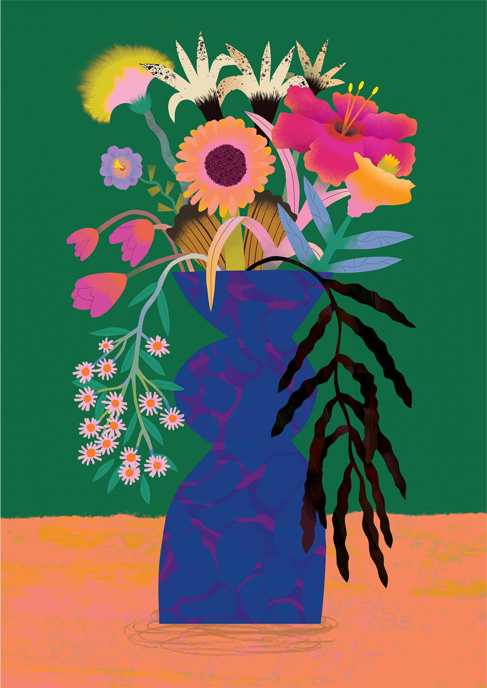Flower Bunch Green | XL Postcard