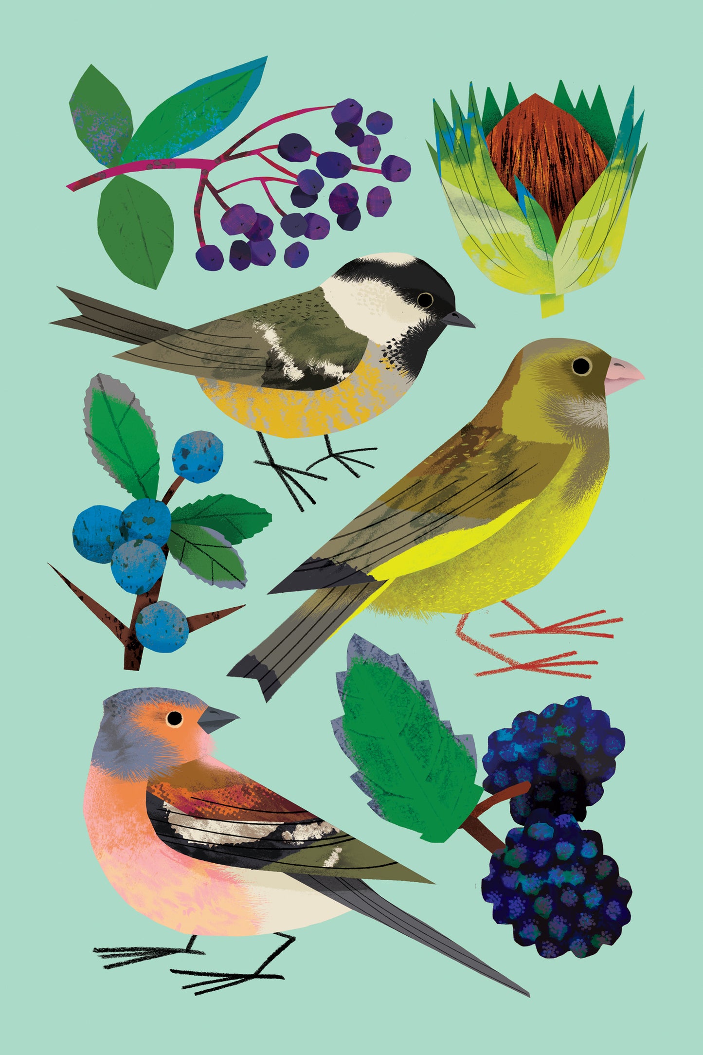 Feasting on the Hedgerows | Art Print