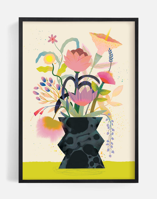 Flower Bunch Cream | Art Print