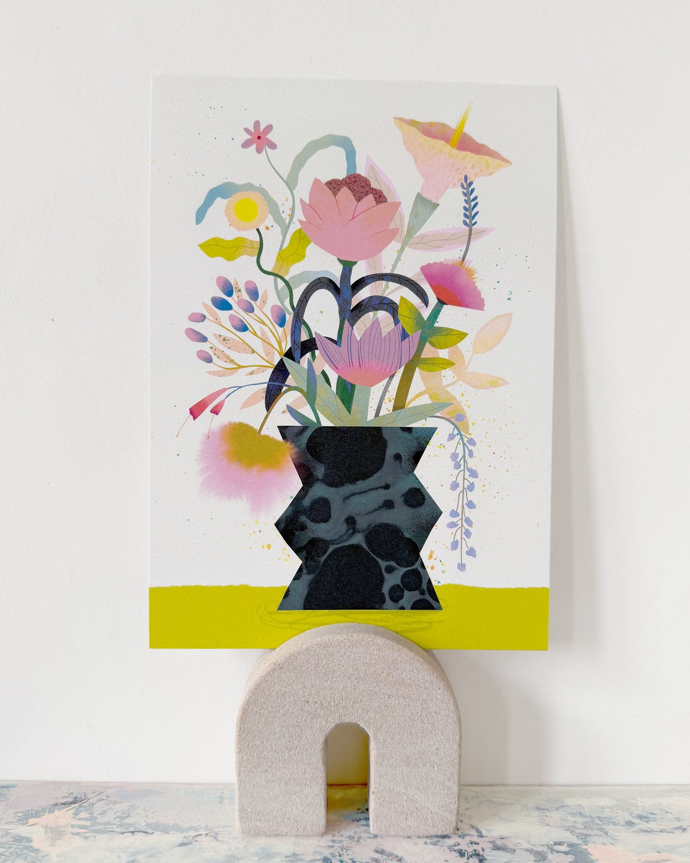 Flower Bunch Cream | XL Postcard