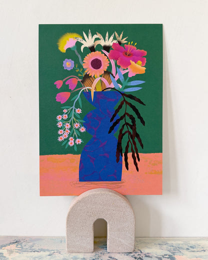 Flower Bunch Green | XL Postcard