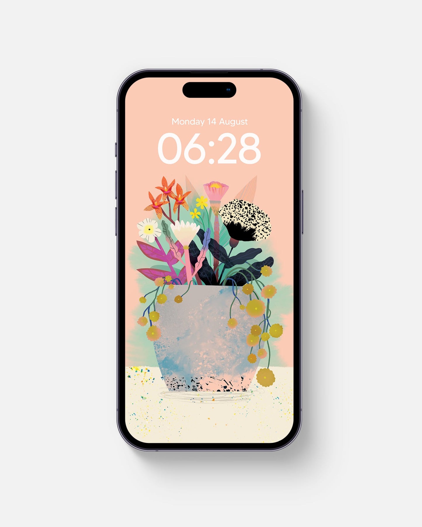 Flower Bunch Peach | Device Wallpaper