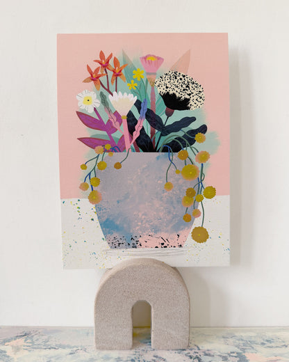Flower Bunch Peach | XL Postcard