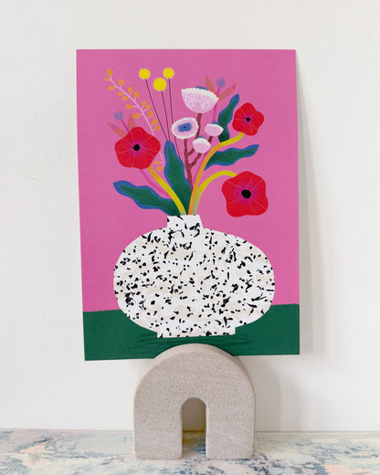Flower Bunch Pink | XL Postcard
