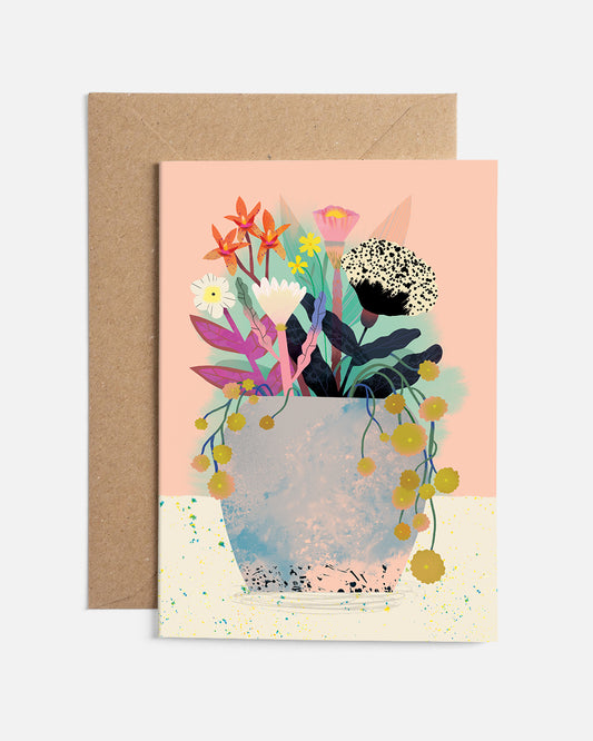 Flower Bunch Peach | Card