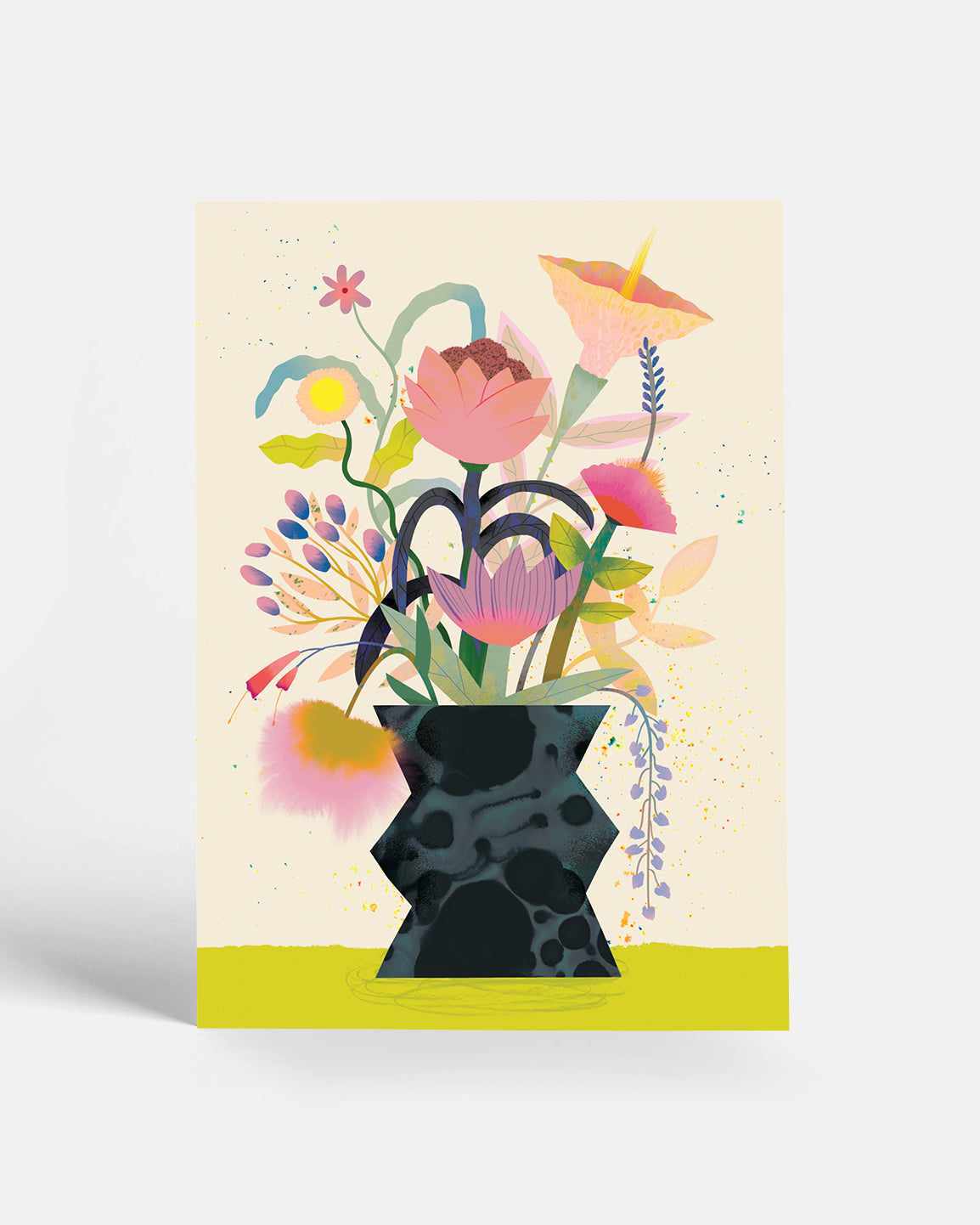 Flower Bunch Cream | Postcard