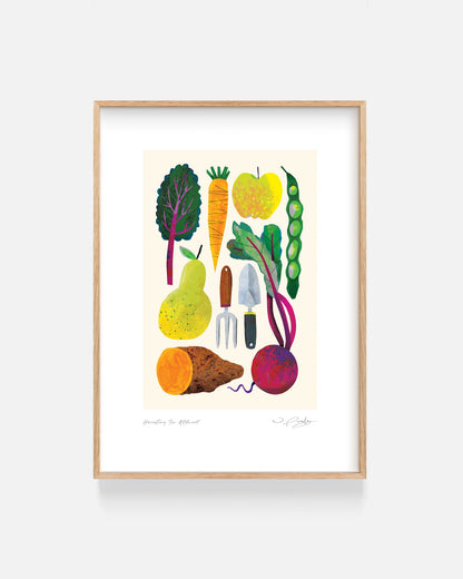 Harvesting the Allotment | Art Print