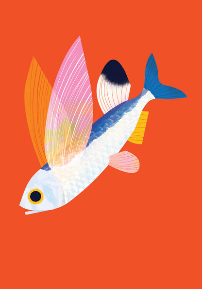 Flying Fish | A4 Art Print